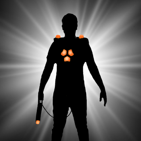 Équipement de laser game Solaris : gilet, écran couleur et double gâchette